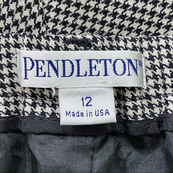 Pendleton Houndstooth Straight Leg Trousers Sz 12 - Picture 3 of 4